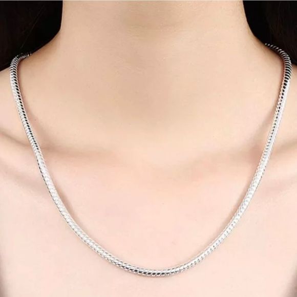 Men's 925 Sterling Silver 3MM Snake Chain Lobster Clasp Necklace 16 18 20 22 24" - Picture 4 of 14